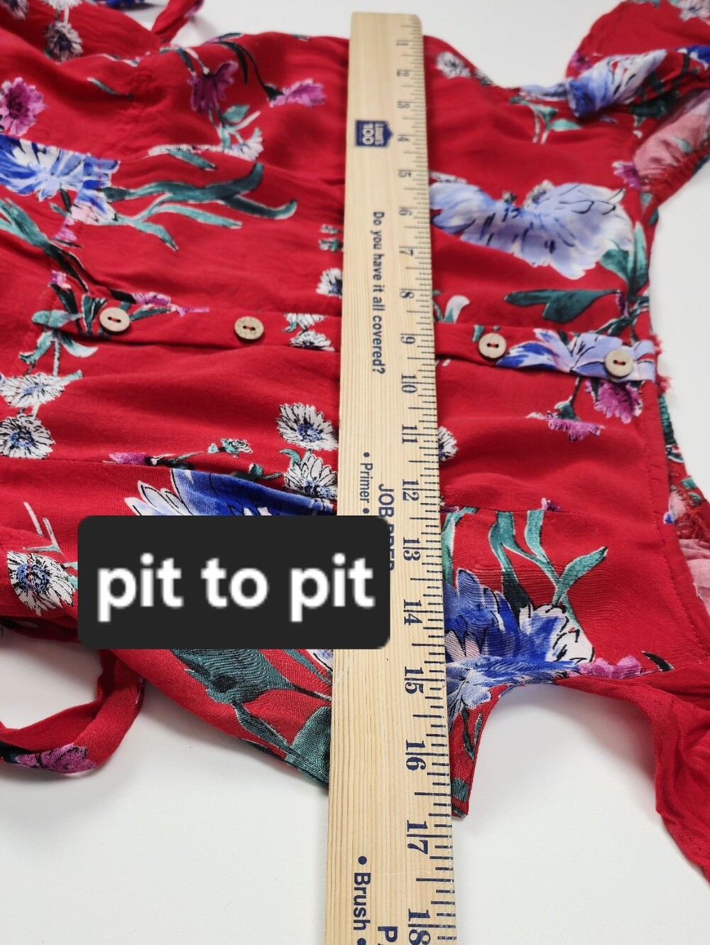 Band of Gypsies Off Shoulder Ruffle Sleeve Red Floral Maxi Dress & Blue Blooms - Picture 10 of 16